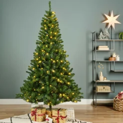 EMINZA Sapin de Noël artificiel lumineux 260 LED (H180 cm) King Vert sapin Sapin vert lumineux Online