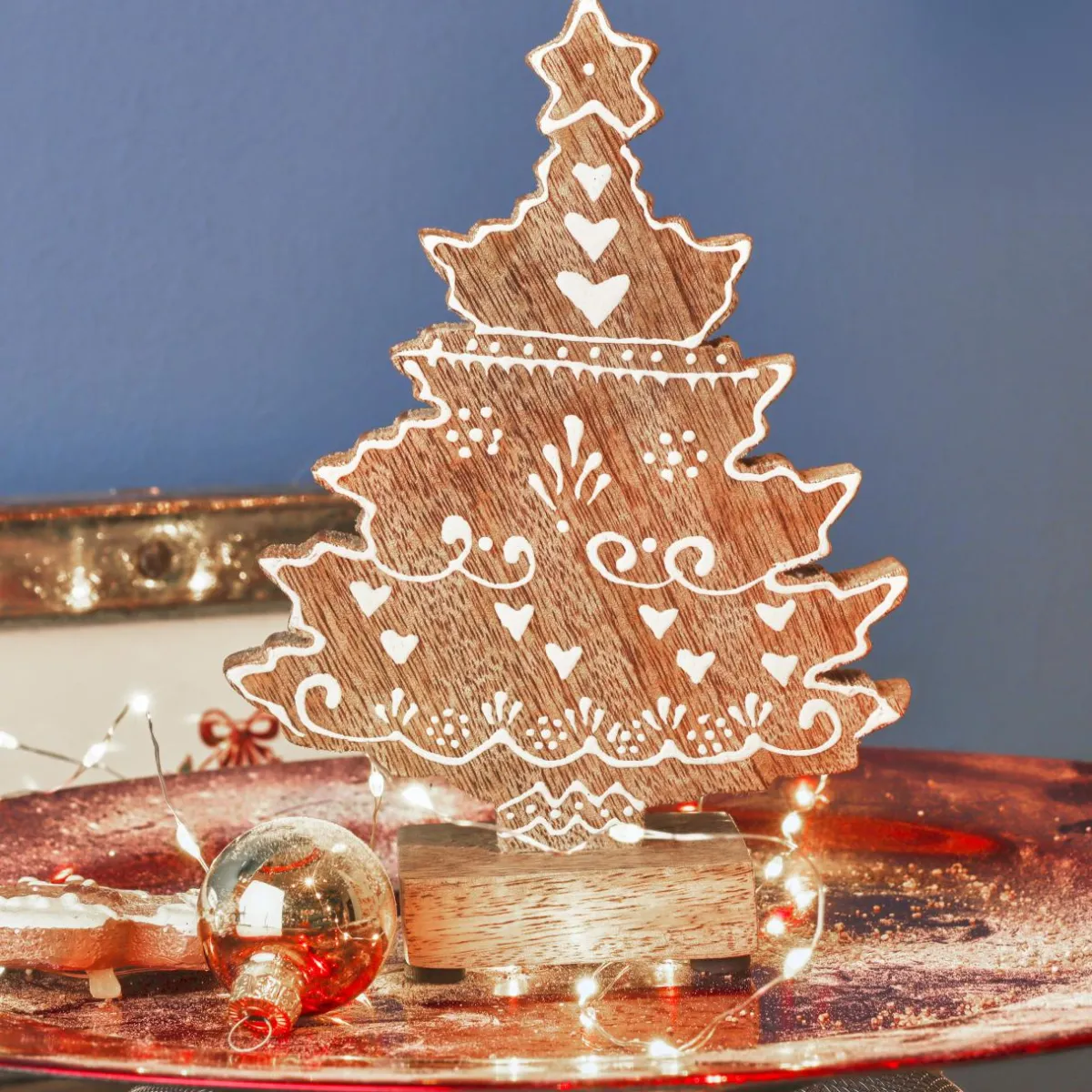 KAEMINGK Sapin de Noël en bois à poser (H17 cm) Swiss Naturel Online