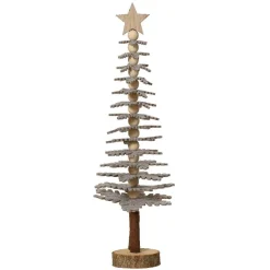 KAEMINGK Sapin de Noël en feutrine à poser (H37 cm) Esprit chalet Gris Clearance