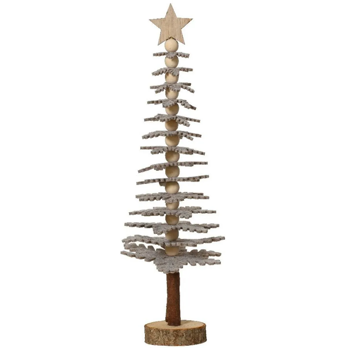 KAEMINGK Sapin de Noël en feutrine à poser (H37 cm) Esprit chalet Gris Clearance