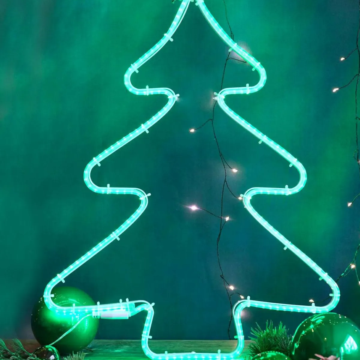 BLACHERE Sapin de Noël lumineux 192 LED Néon Vert Sale