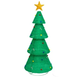 JJA Sapin de Noël lumineux 200 LED (H188 cm) Grande étoile Blanc froid Vert Hot