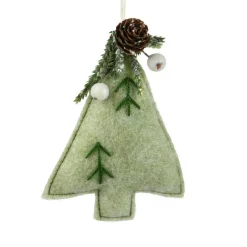 KAEMINGK Sapin en feutrine à suspendre (H13 cm) Alpin Menthe blanche Vert menthe Clearance