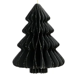 KAEMINGK Sapin en papier à suspendre (H15 cm) fermeture Magnétique Noir Outlet
