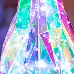 KAEMINGK Sapin lumineux 60 LED (H51 cm) Ice Blanc froid Transparent irisé New