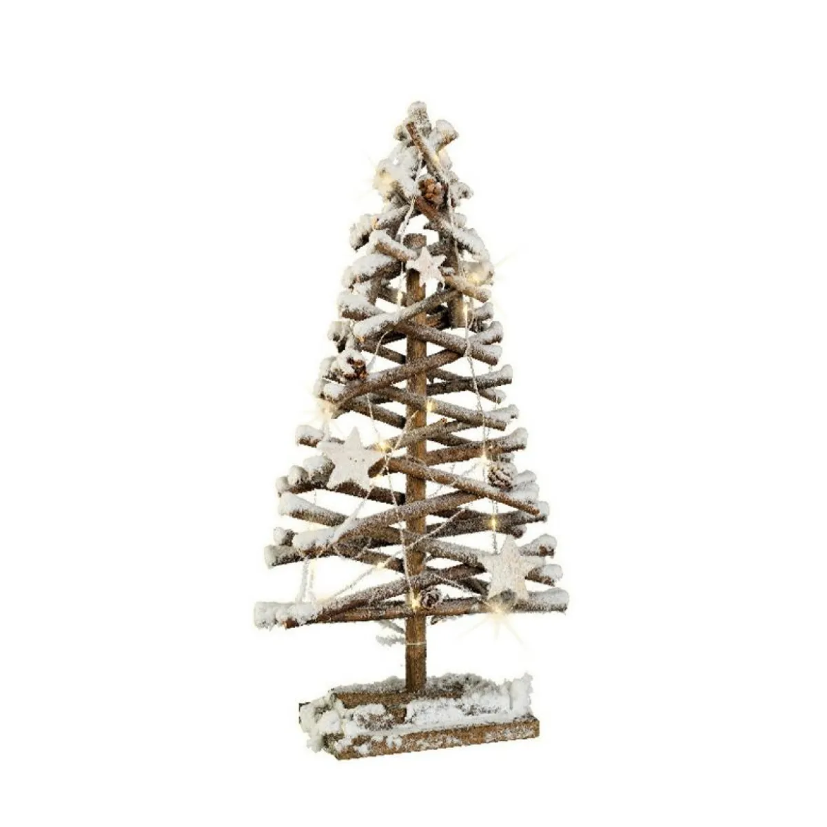 KAEMINGK Sapin lumineux à piles 20 LED (H50 cm) Laponie enneigée chaud Blanc Outlet