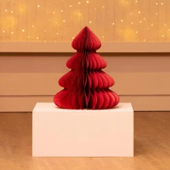 KAEMINGK Sapin papier à poser (H60 cm) Fermeture Magnétique Rouge Hot