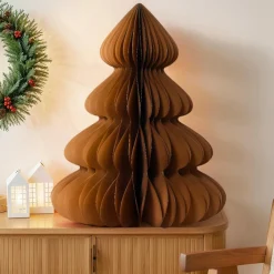 KAEMINGK Sapin papier à poser (H90 cm) Fermeture Magnétique Brun café Clearance