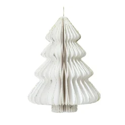 KAEMINGK Sapin papier à suspendre (H40 cm) Fermeture Magnétique Blanc Best