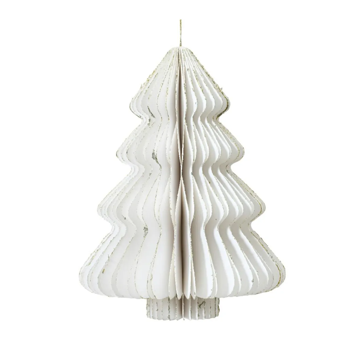 KAEMINGK Sapin papier à suspendre (H40 cm) Fermeture Magnétique Blanc Best