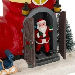 JJA Scène de vie animée et musicale (H22 cm) Botte du Père Noël Multicolore Discount