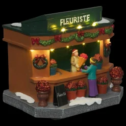 FEERIC LIGHTS Scène de vie illuminée à piles (H17 cm) Fleuriste Clearance