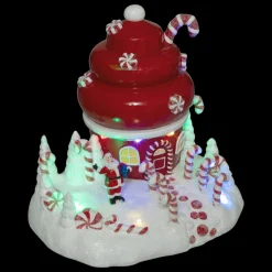 FEERIC LIGHTS Scène de vie illuminée et animée (H17 cm) Cupcake du Père Noël Outlet