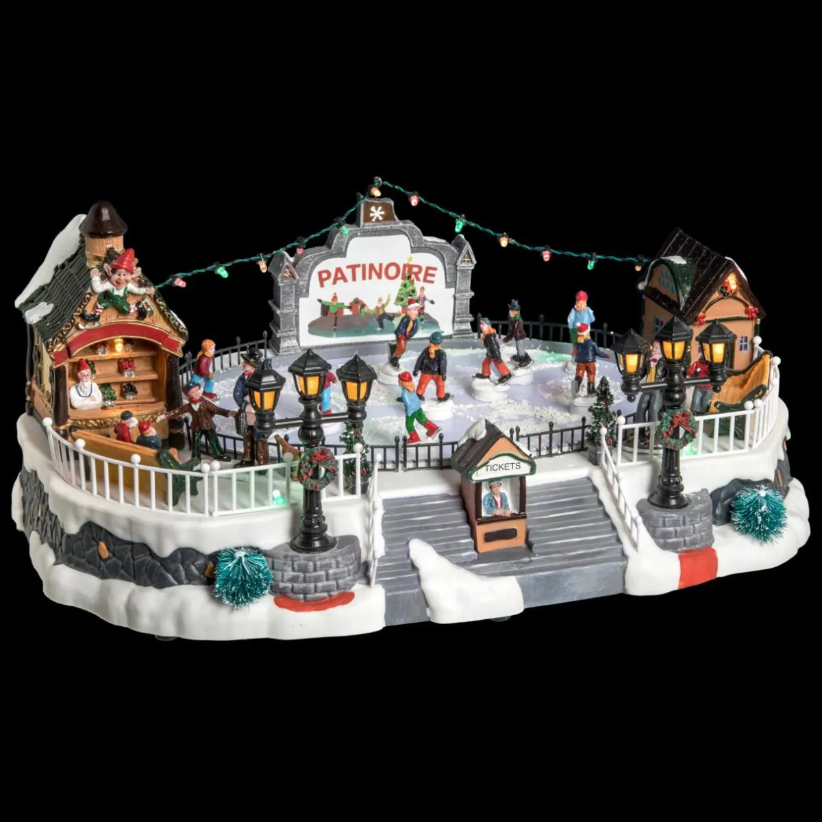 Feeric Lights & Christmas Scène de vie illuminée Piste de patin Aspen Discount