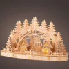 KAEMINGK Scène de vie lumineuse à piles en bois (44 x H26 cm) Paysage nordique