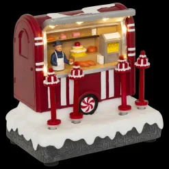 JJA Scène de vie lumineuse et animée à piles (H14 cm) Stand de gâteau Multicolore Hot