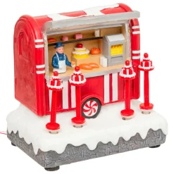 JJA Scène de vie lumineuse et animée à piles (H14 cm) Stand de gâteau Multicolore Hot