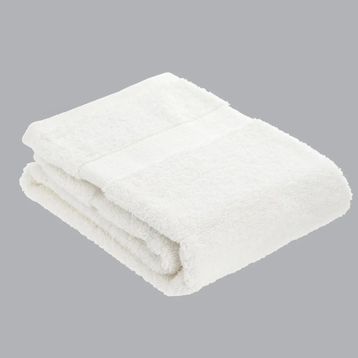 TENDANCE Serviette de bain coton (50 x 90 cm) Timeless he Blanc New
