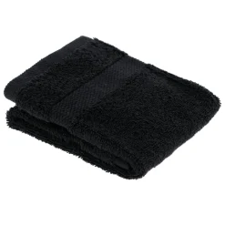 TENDANCE Serviette de bain coton (30 x 50 cm) Timeless e Noir Discount