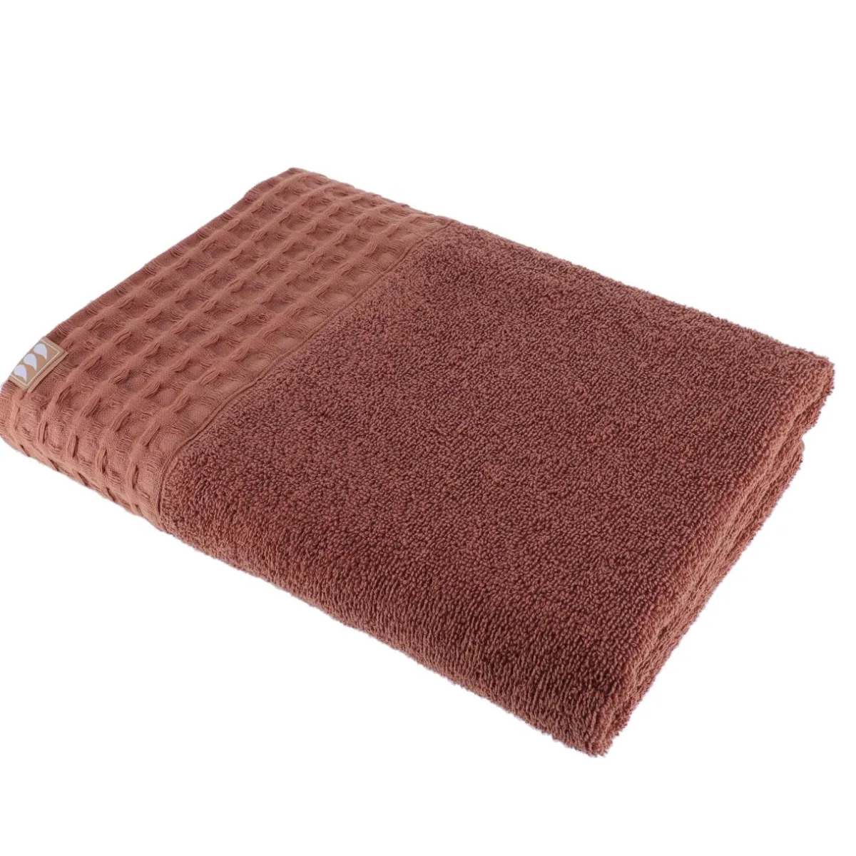TENDANCE Serviette de bain coton (70 x 130 cm) Season Color Ambre Hot