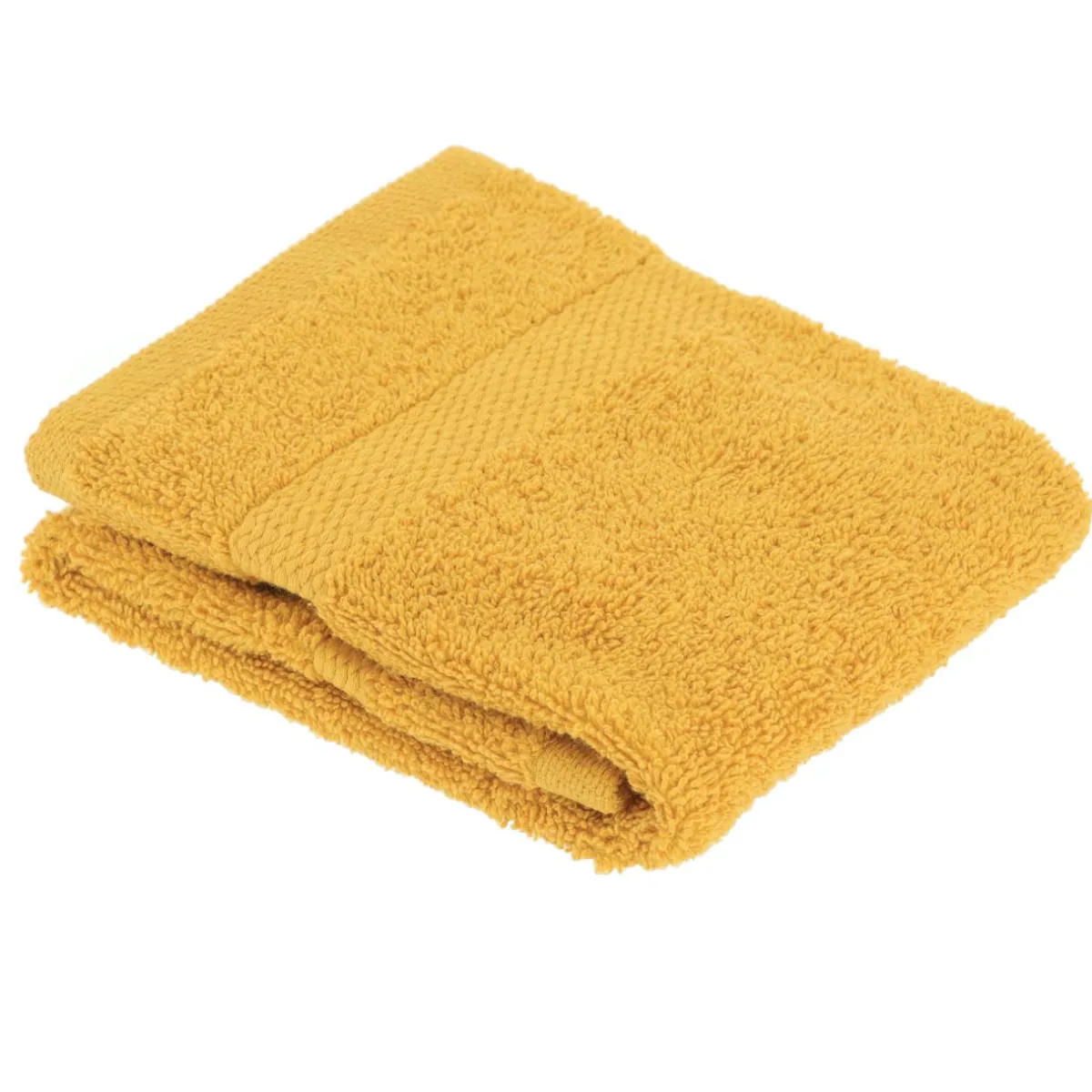TENDANCE Serviette de bain coton (30 x 50 cm) Timeless Jaune moutarde Sale