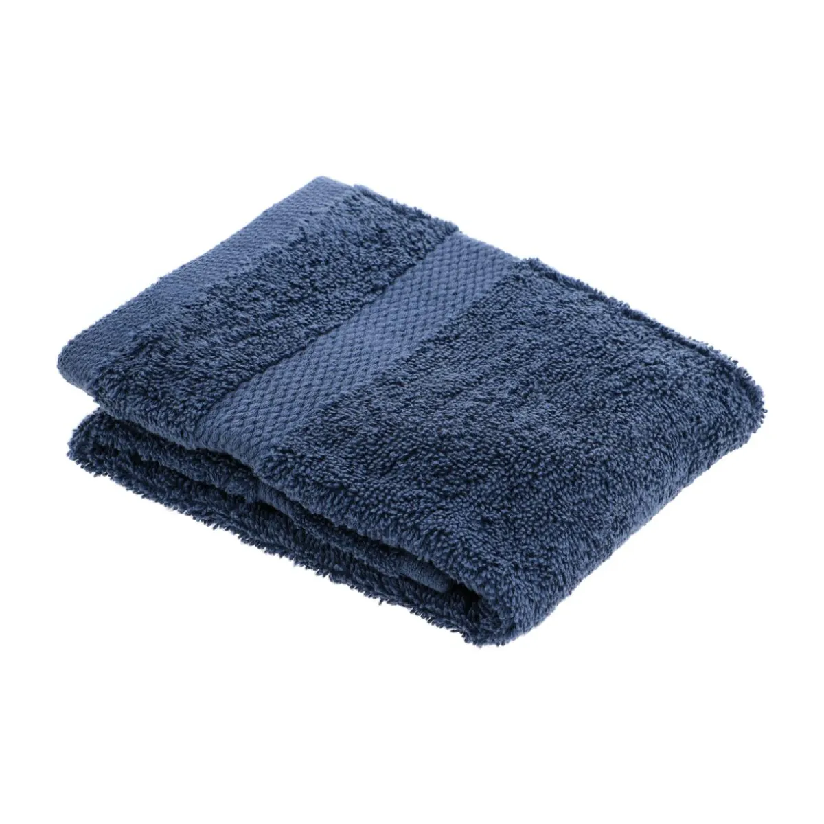 TENDANCE Serviette de bain coton (30 x 50 cm) Timeless Bleu marine Hot