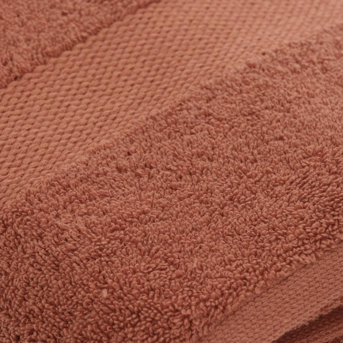 TENDANCE Serviette de bain coton (90 x 150 cm) Timeless Terracotta New