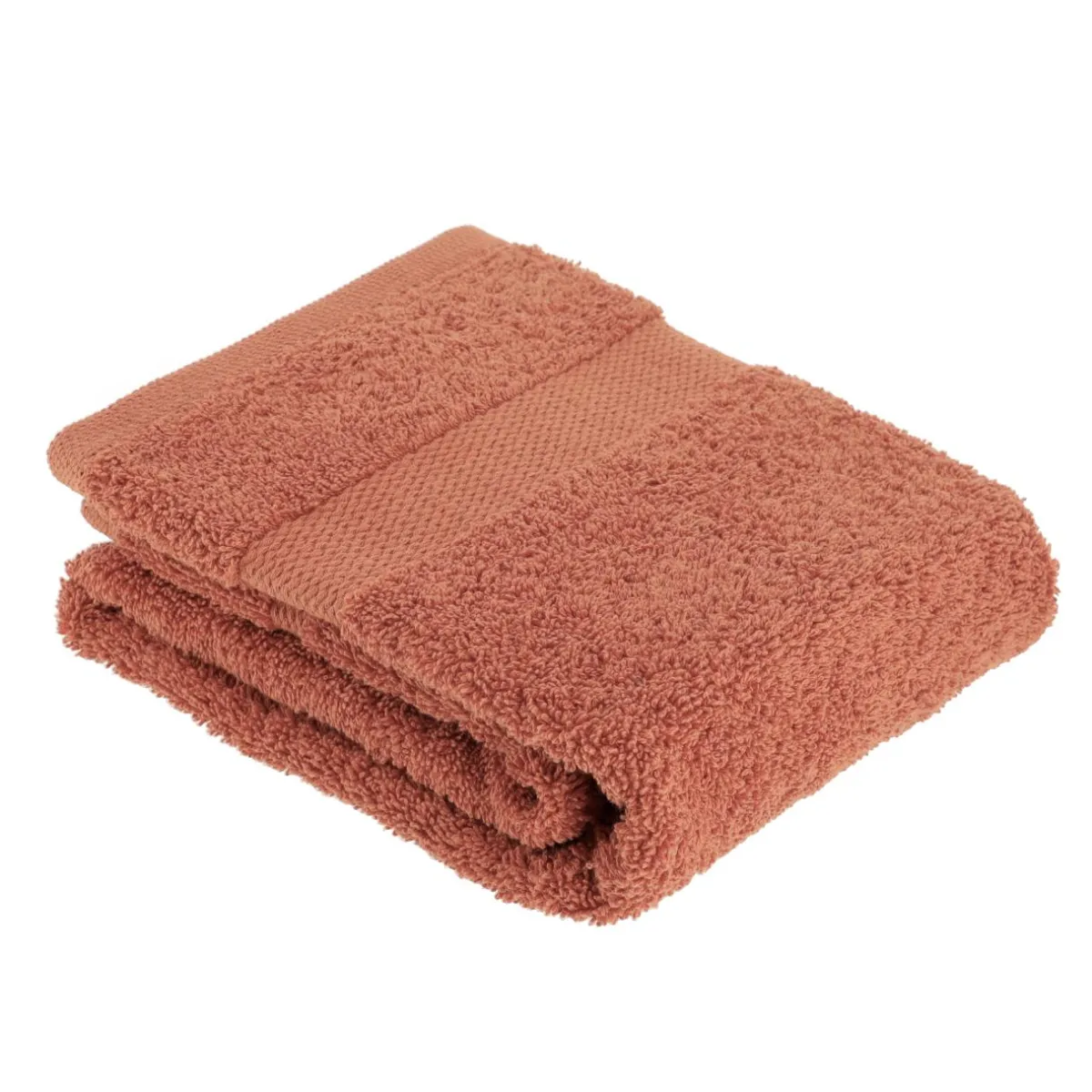TENDANCE Serviette de bain coton (50 x 90 cm) Timeless Terracotta Outlet