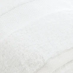 TENDANCE Serviette de bain coton (90 x 150 cm) Timeless he Blanc Sale