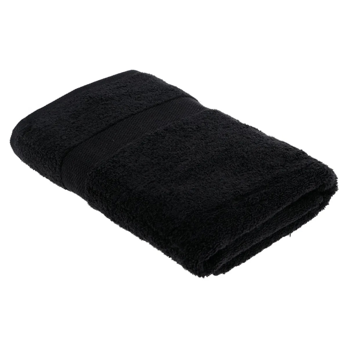 TENDANCE Serviette de bain coton (70 x 130 cm) Timeless e Noir Outlet