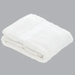 TENDANCE Serviette de bain coton (30 x 50 cm) Timeless he Blanc Outlet