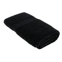 TENDANCE Serviette de bain coton (90 x 150 cm) Timeless e Noir Clearance