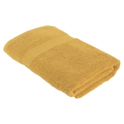 TENDANCE Serviette de bain coton (70 x 130 cm) Timeless Jaune moutarde Best