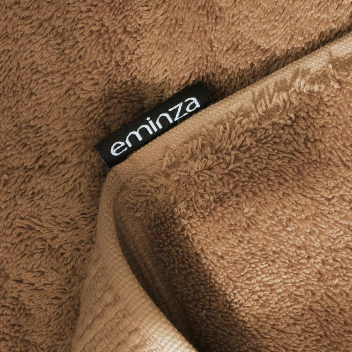 EMINZA Serviette de bain coton bio (30 x 50 cm) Méline Camel