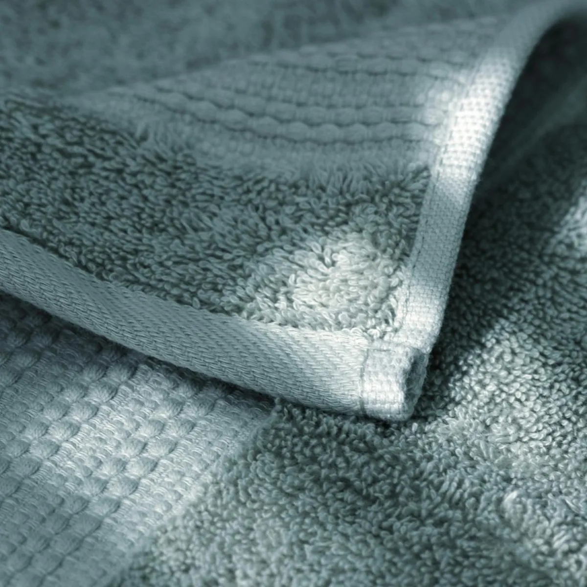 EMINZA Serviette de bain coton bio (90 x 150 cm) Méline Bleu glacier Outlet