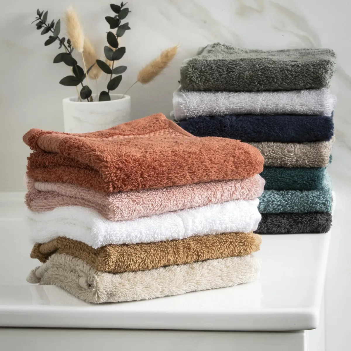 EMINZA Serviette de bain coton bio (90 x 150 cm) Méline Terracotta Sale