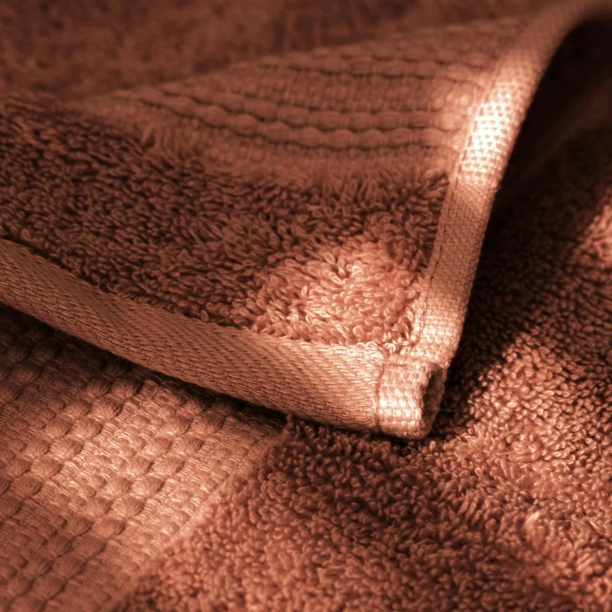 EMINZA Serviette de bain coton bio (30 x 50 cm) Méline Terracotta Sale
