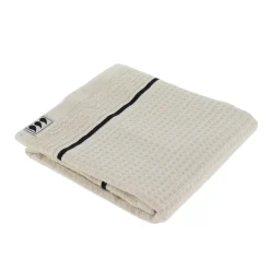 TENDANCE Serviette de bain coton nid d'abeille (30 x 50 cm) Japandi Beige Outlet