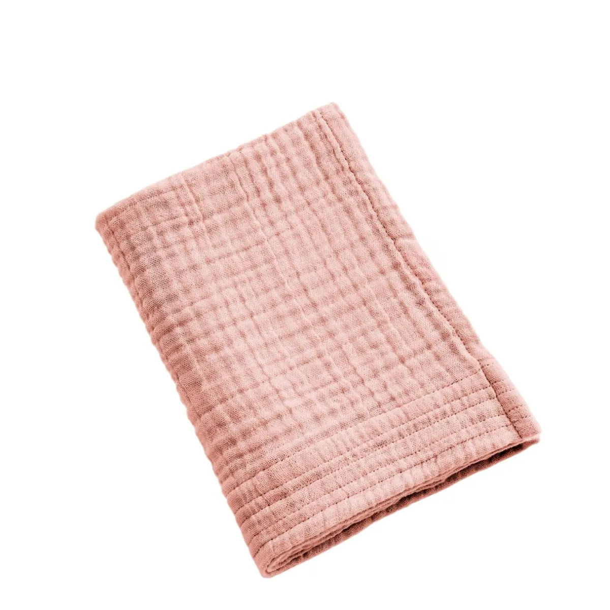EMINZA Serviette de bain gaze de coton (30 x 50 cm) Gaïa Rose Pêche Sale