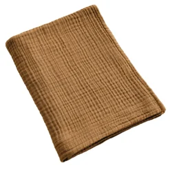 EMINZA Serviette de bain gaze de coton (90 x 150 cm) Gaïa Camel Hot