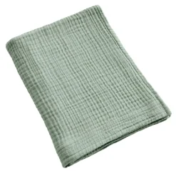 EMINZA Serviette de bain gaze de coton (90 x 150 cm) Gaïa Vert Eucalyptus Outlet