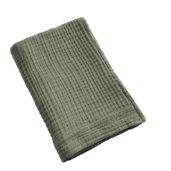 EMINZA Serviette de bain gaze de coton (50 x 90 cm) Gaïa Vert romarin Best