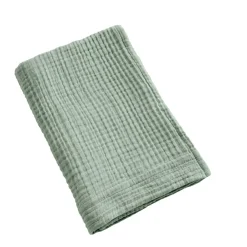 EMINZA Serviette de bain gaze de coton (70 x 130 cm) Gaïa Vert Eucalyptus Sale