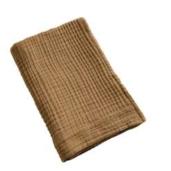 EMINZA Serviette de bain gaze de coton (70 x 130 cm) Gaïa Camel Discount