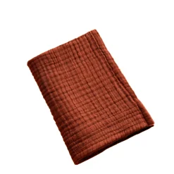 EMINZA Serviette de bain gaze de coton (30 x 50 cm) Gaïa Terracotta Clearance