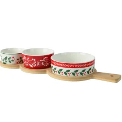 KAEMINGK Set à tapas 3 bols (12 x 35 cm) Magie de Noël Multicolore Online