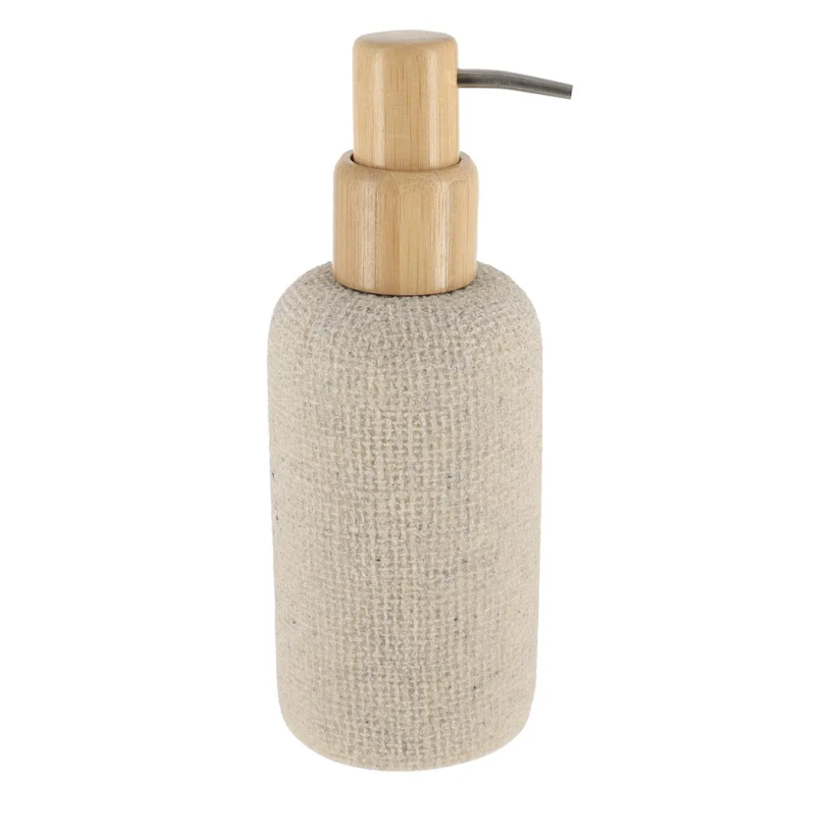 TENDANCE Set d'accessoires salle de bain effet Maille Beige Best