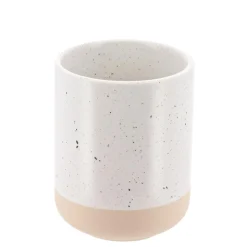 TENDANCE Set d'accessoires salle de bain grès moucheté Pietra Beige Discount