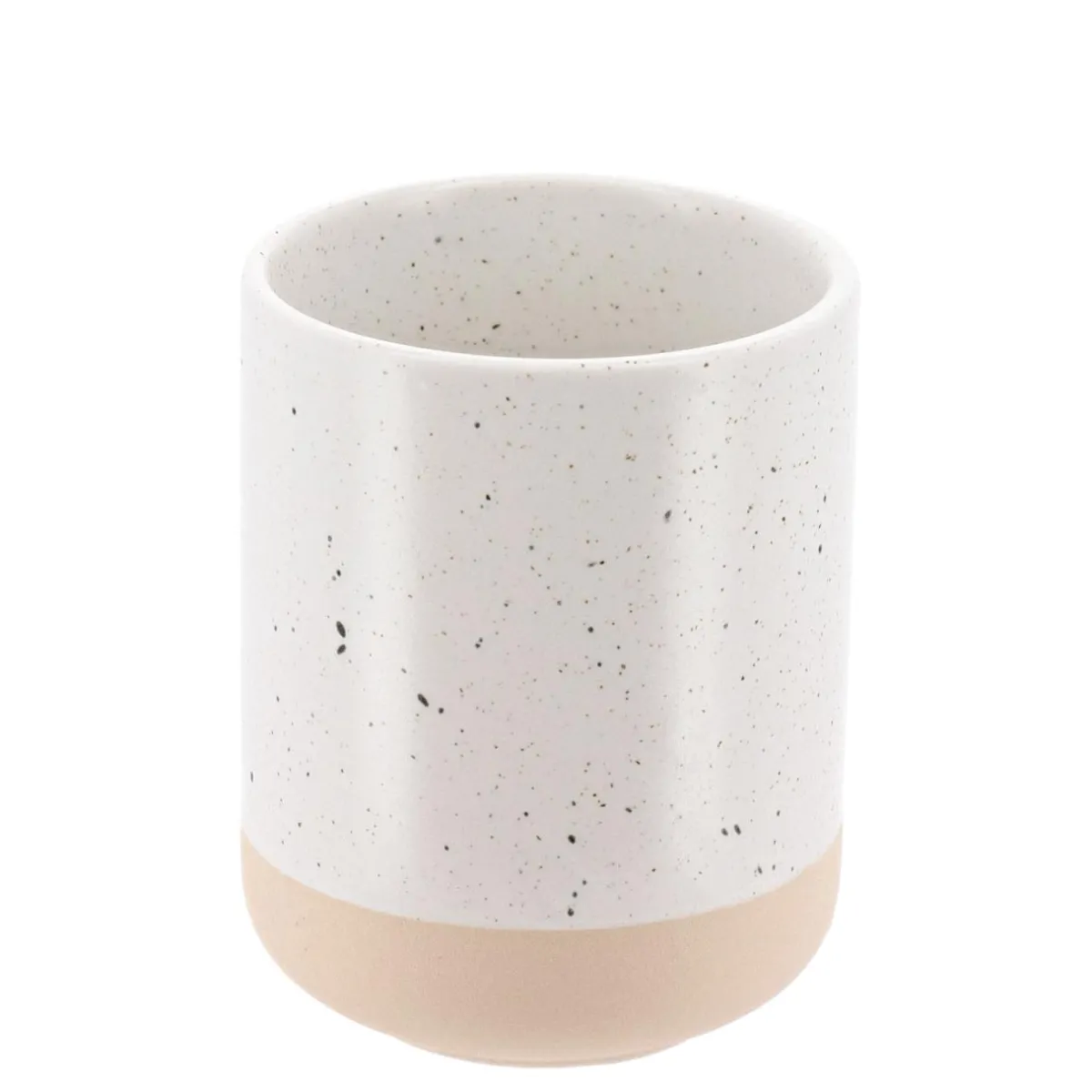 TENDANCE Set d'accessoires salle de bain grès moucheté Pietra Beige Discount