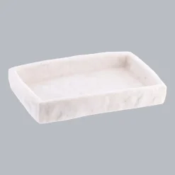 TENDANCE Set d'accessoires salle de bain Effet Pierre Blanc Best